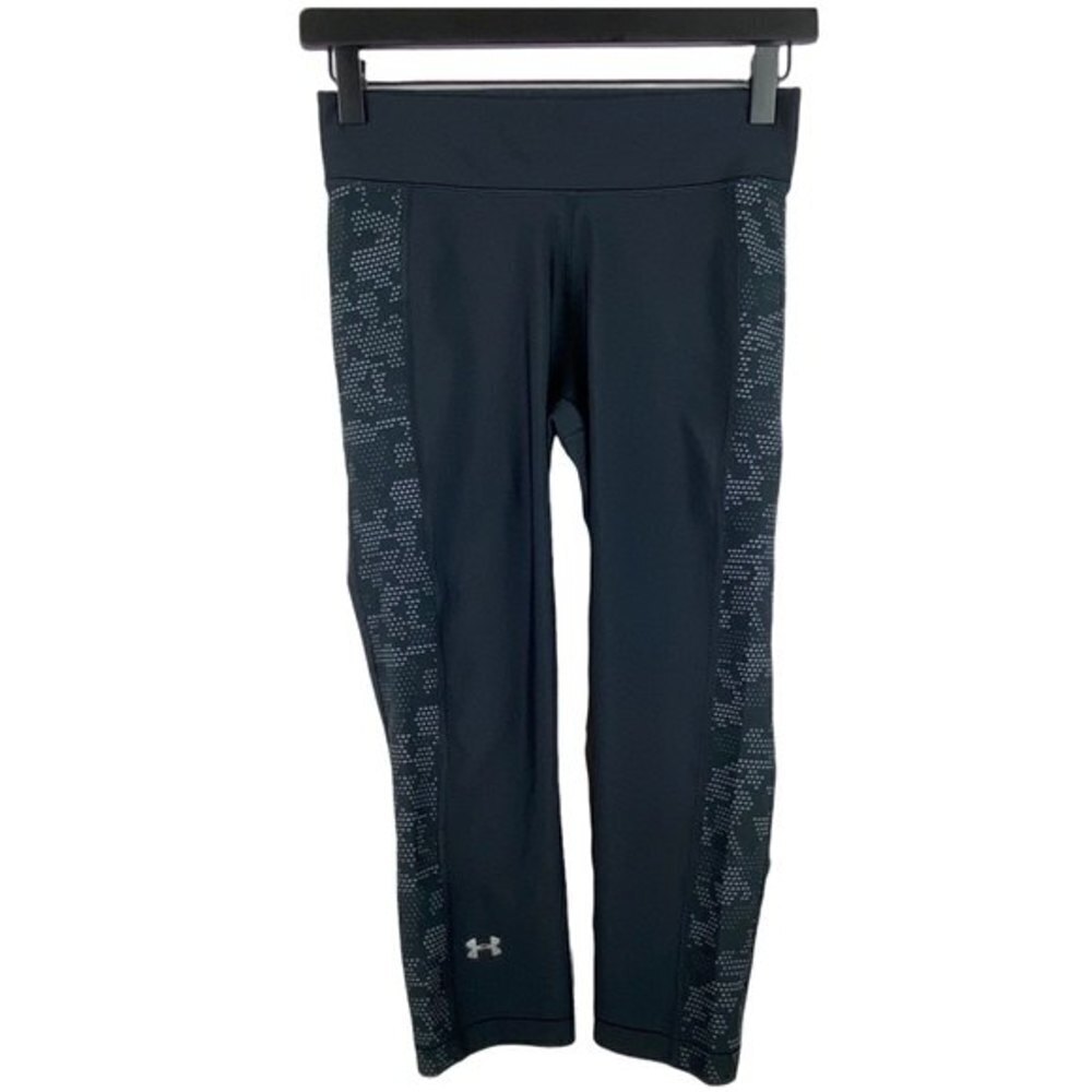 Under Armour Heatgear Leggings Womens Medium Black Cropped Workout Leggings